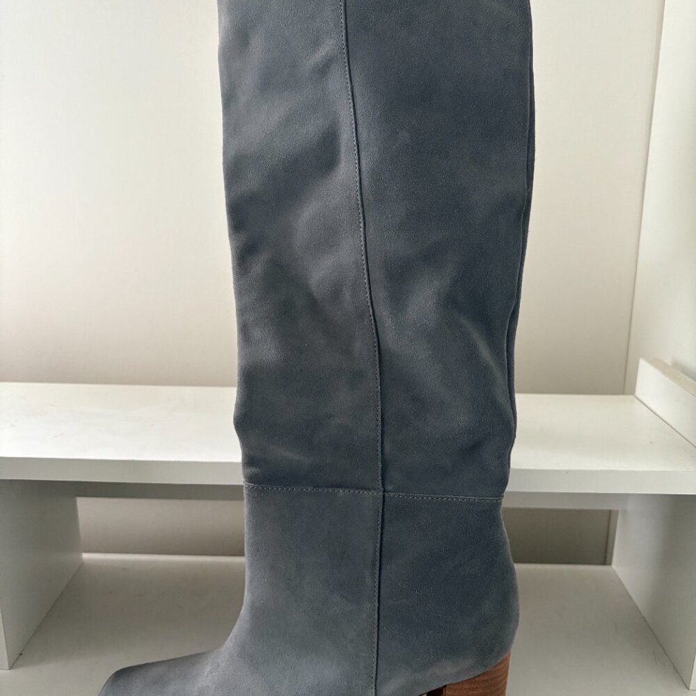 Sam Edelman Suede Olly Knee High Boots, 9.5, Grey - Picture 8 of 9